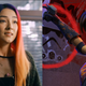 Izquierda: Natasha Liu Bordizzo en Guns Akimbo / Derecha: Sabine Wren en Star Wars Rebels.